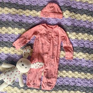 3/$12 Carter’s Girl Pink Bow One piece and Hat